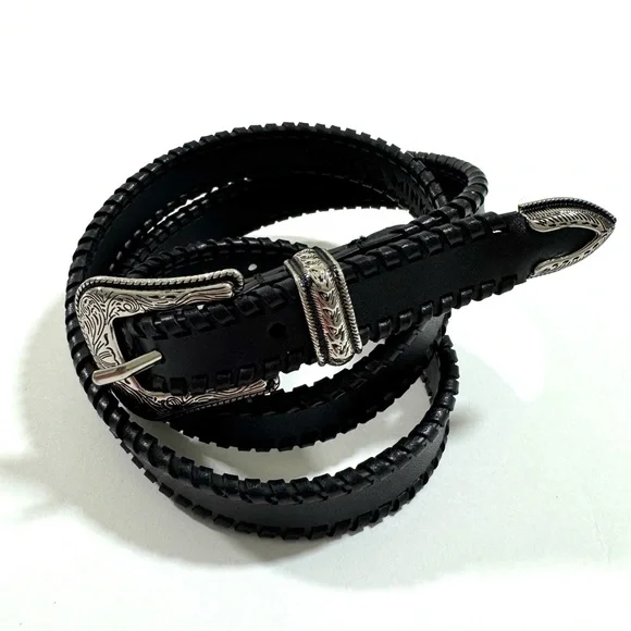 Rebecca Minkoff | Black Leather Belt Rebecca Minkoff Black Genuine Leather Zipper Belt Tassel  main image 2
